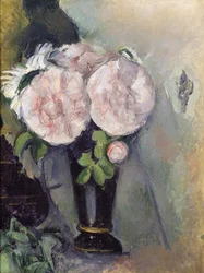 Blomster i en blå vase, ca. 1886